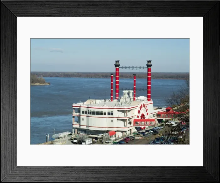 Framed Print : Casino on the Mississippi River Framed Print : Casino on the Mississippi River