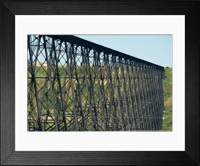 Framed Print : The iron trestle rail bridge at Great Falls Framed Print : The iron trestle rail bridge at Great Falls