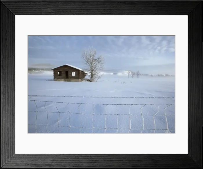 Framed Print : Old house in winter