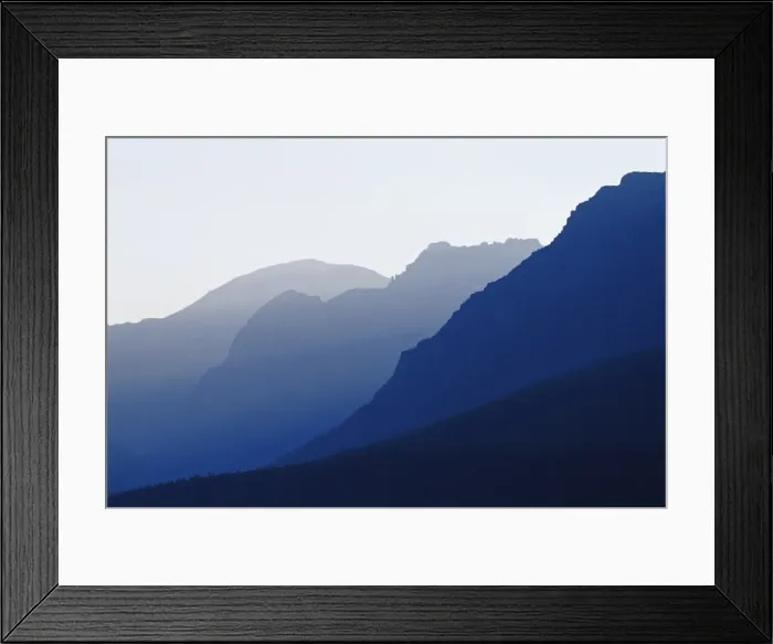 Framed Print : Ridges at Bowman Lake at dawn Framed Print : Ridges at Bowman Lake at dawn