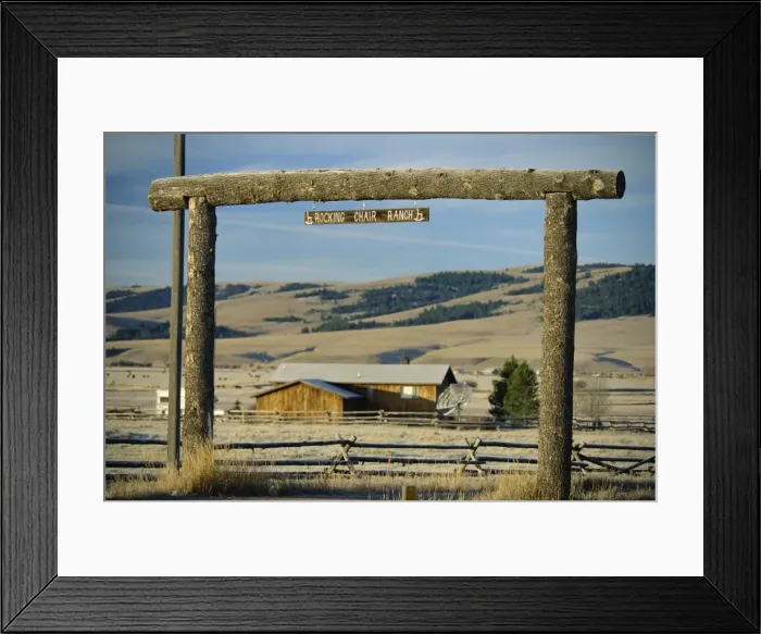Framed Print : Ranch gate to Rocking Chair Ranch Framed Print : Ranch gate to Rocking Chair Ranch