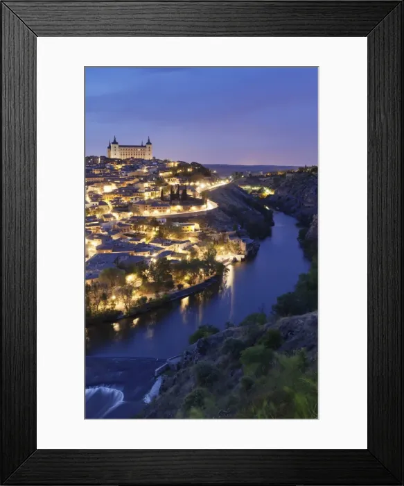 Framed Print : View over Tajo River at Alcazar, UNESCO World Heritage Site, Toledo, Castilla-La Mancha Framed Print : View over Tajo River at Alcazar, UNESCO World Heritage Site, Toledo, Castilla-La Mancha