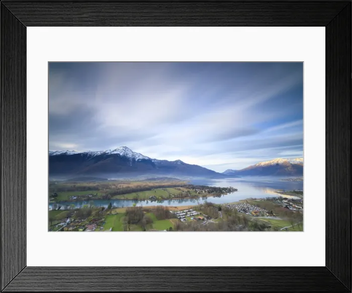 Framed Print : View of Sorico at dawn framed by Lake Como and snowy peaks seen from Chiesa Di San Miro Framed Print : View of Sorico at dawn framed by Lake Como and snowy peaks seen from Chiesa Di San Miro