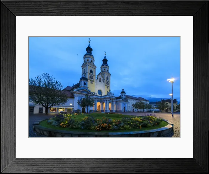 Framed Print : Night view of the Cathedral of Brixen (Bressanone), province of Bolzano, South Tyrol Framed Print : Night view of the Cathedral of Brixen (Bressanone), province of Bolzano, South Tyrol