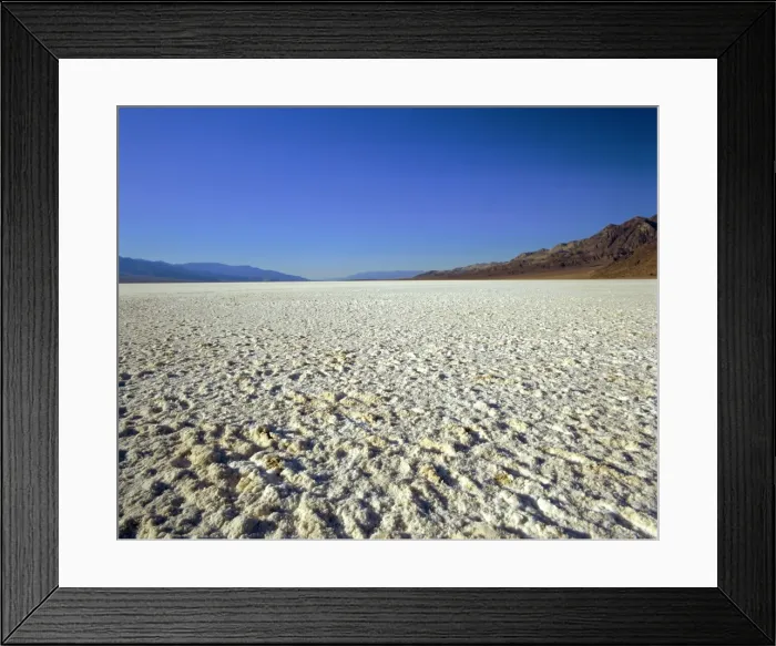 Framed Print : Salt Flats at Badwater Framed Print : Salt Flats at Badwater