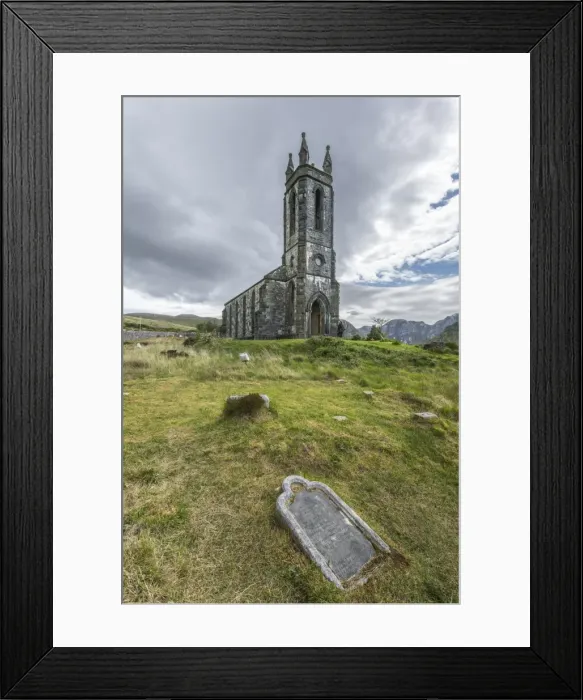 Framed Print : Old Church of Dunlewey, County Donegal, Ulster, Republic of Ireland, Europe