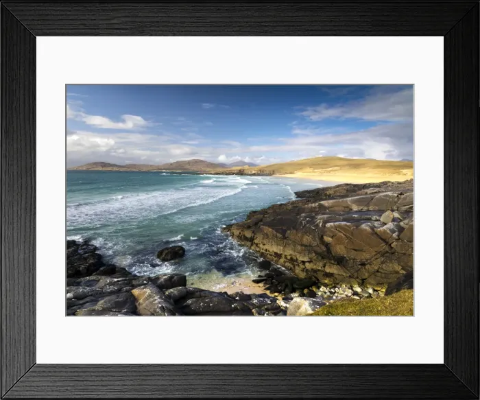 Framed Print : Rocky shoreline on west coast of Isle of Harris, Outer Hebrides, Scotland, United Kingdom Framed Print : Rocky shoreline on west coast of Isle of Harris, Outer Hebrides, Scotland, United Kingdom