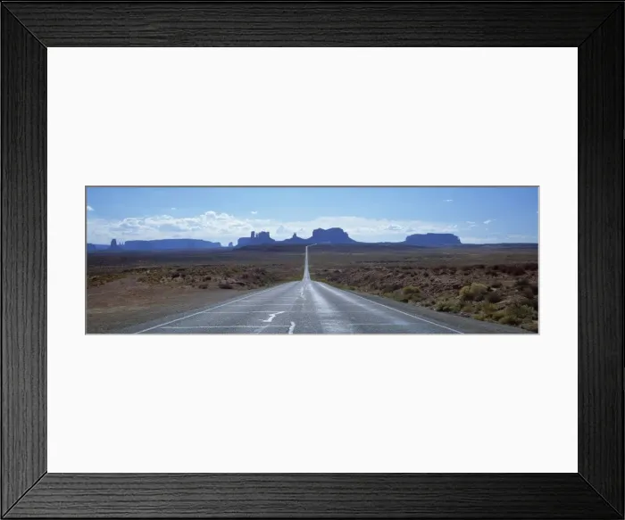 Framed Print : View along Highway 163 towards Monument Valley Tribal Park Framed Print : View along Highway 163 towards Monument Valley Tribal Park