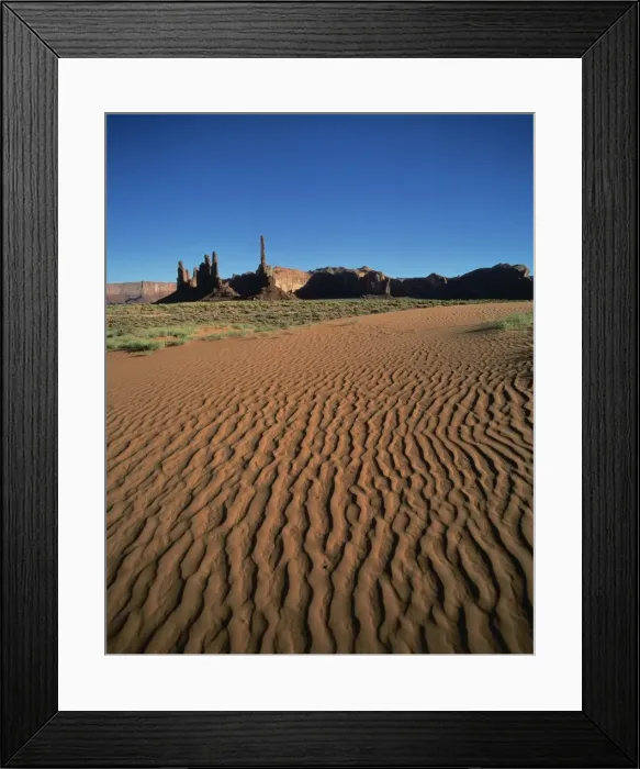 Framed Print : Sand ripples and rock formations in Monument Valley Framed Print : Sand ripples and rock formations in Monument Valley