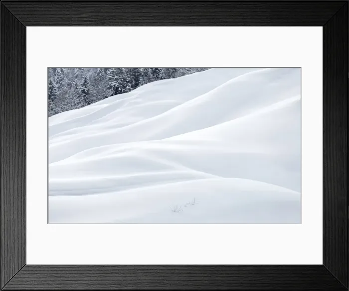 Framed Print : Snow dunes, Switzerland, Europe Framed Print : Snow dunes, Switzerland, Europe