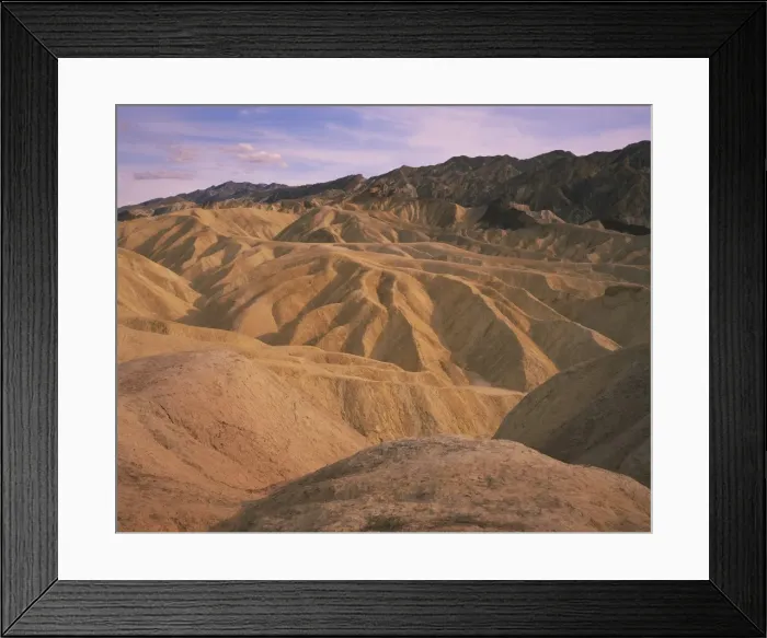 Framed Print : Bare hills and gulleys at Zabriskie Point in the Death Valley National Framed Print : Bare hills and gulleys at Zabriskie Point in the Death Valley National