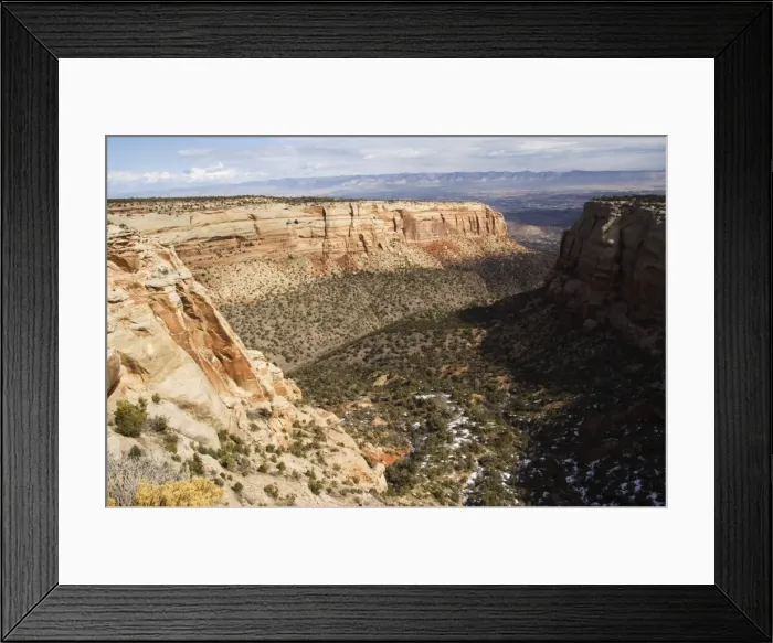 Framed Print : Plateau and canyon country rising 2000 feet above Framed Print : Plateau and canyon country rising 2000 feet above