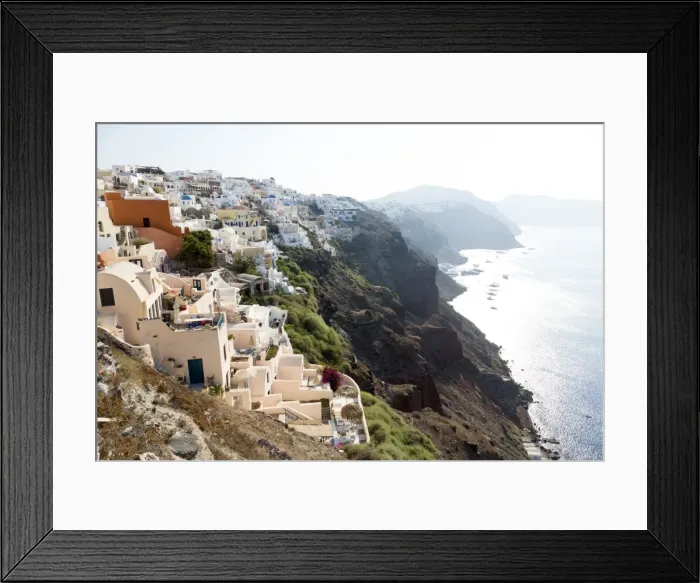Framed Print : Early morning view of Oia, Imerovigli and Fira, from Oia, Santorini, Cyclades, Greek Islands Framed Print : Early morning view of Oia, Imerovigli and Fira, from Oia, Santorini, Cyclades, Greek Islands