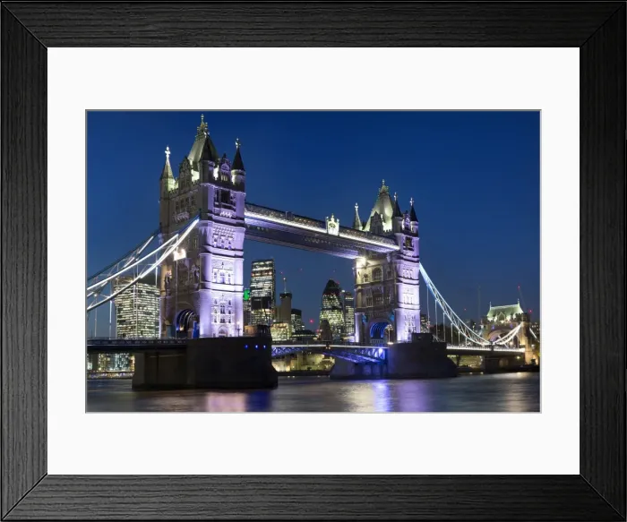 Framed Print : Tower Bridge illuminated at night, London, England, United Kingdom, Europe Framed Print : Tower Bridge illuminated at night, London, England, United Kingdom, Europe