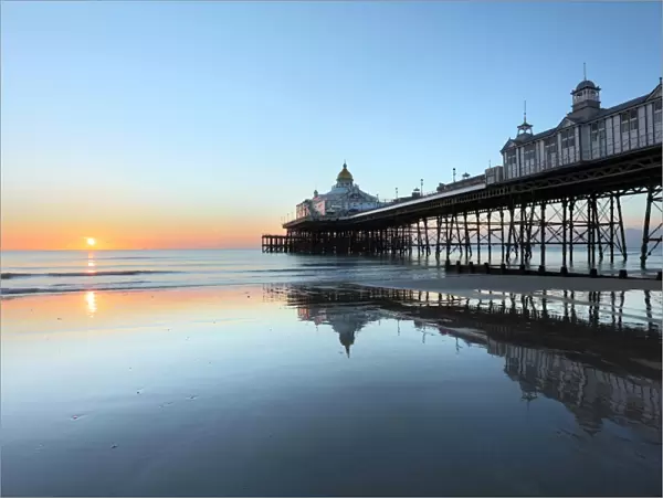 Eastbourne Pier at sunrise, Eastbourne, East Sussex, England, United Kingdom, Europe