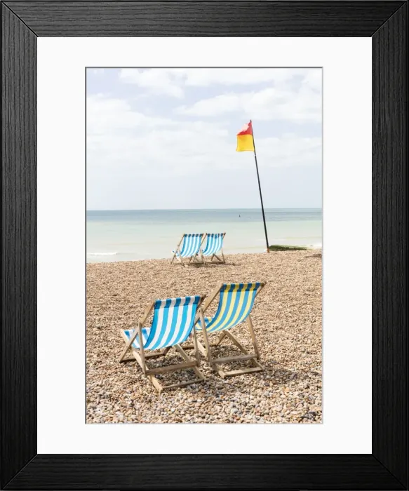 Framed Print : Deckchairs on the beach, Brighton, East Sussex, England, United Kingdom, Europe Framed Print : Deckchairs on the beach, Brighton, East Sussex, England, United Kingdom, Europe