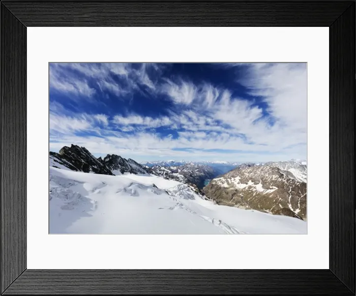Framed Print : View from Dent d Herens, Aosta Valley, Italian Alps, Italy, Europe Framed Print : View from Dent d Herens, Aosta Valley, Italian Alps, Italy, Europe