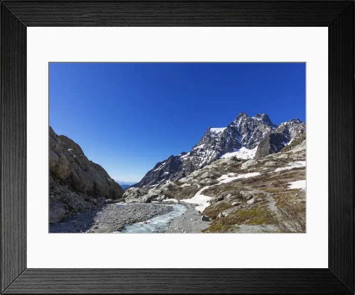 Framed Print : Barre des Ecrins, glacial river, Ecrins National Park, French Dauphine Alps, Haute Alpes Framed Print : Barre des Ecrins, glacial river, Ecrins National Park, French Dauphine Alps, Haute Alpes