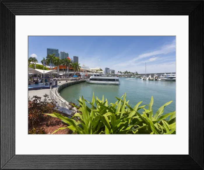 Framed Print : Harbour in the Bayside Marketplace in Downtown, Miami, Florida, United States of America Framed Print : Harbour in the Bayside Marketplace in Downtown, Miami, Florida, United States of America