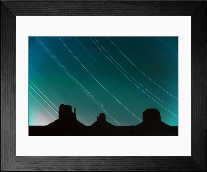 Framed Print : Long exposure of star trails in night sky Framed Print : Long exposure of star trails in night sky