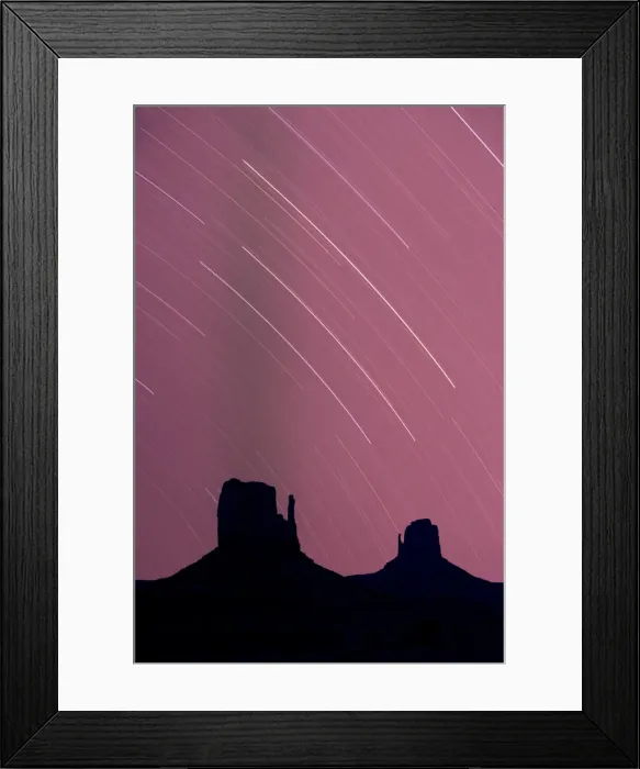 Framed Print : Long exposure of star trails in night sky Framed Print : Long exposure of star trails in night sky