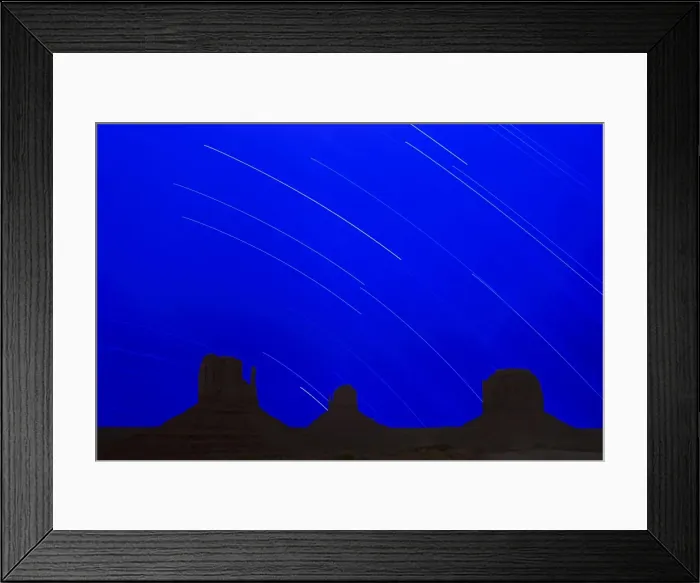 Framed Print : Long explosure resulting in star stripes in sky Framed Print : Long explosure resulting in star stripes in sky
