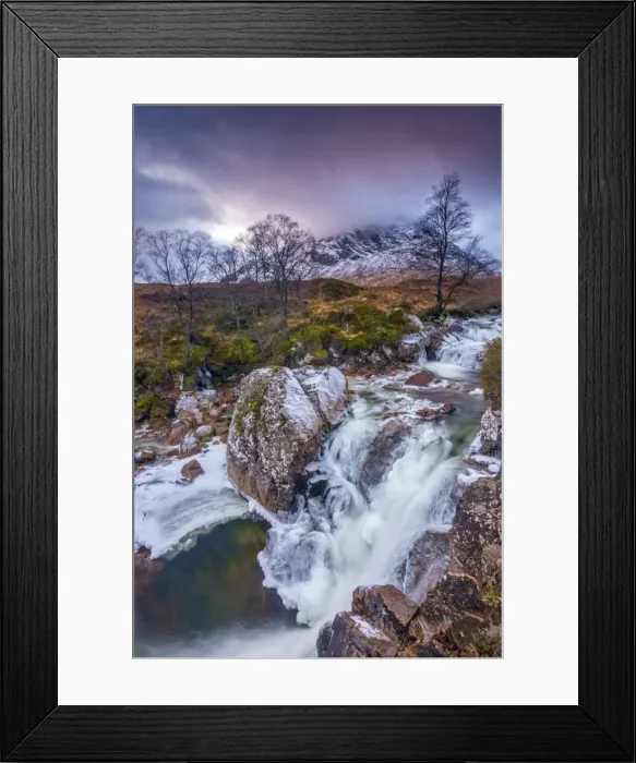 Framed Print : River Coupall, Coupall Falls and Buachaille Etive Mor, Glen Coe, Highlands, Scotland Framed Print : River Coupall, Coupall Falls and Buachaille Etive Mor, Glen Coe, Highlands, Scotland