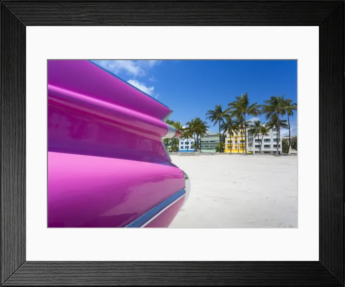 Framed Print : Classic car on Ocean Drive and Art Deco architecture, Miami Beach, Miami, Florida Framed Print : Classic car on Ocean Drive and Art Deco architecture, Miami Beach, Miami, Florida