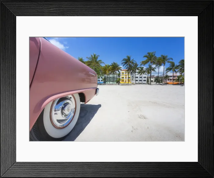 Framed Print : Classic car on Ocean Drive and Art Deco architecture, Miami Beach, Miami, Florida Framed Print : Classic car on Ocean Drive and Art Deco architecture, Miami Beach, Miami, Florida