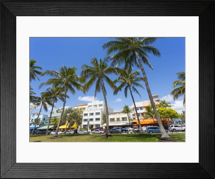 Framed Print : Ocean Drive and Art Deco architecture, Miami Beach, Miami, Florida, United States of America Framed Print : Ocean Drive and Art Deco architecture, Miami Beach, Miami, Florida, United States of America
