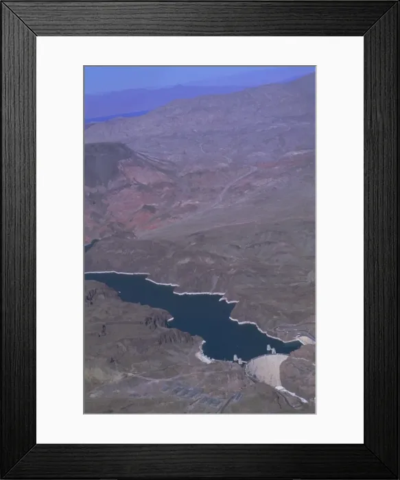 Framed Print : Aerial view of the Hoover Dam and Lake Mead Framed Print : Aerial view of the Hoover Dam and Lake Mead