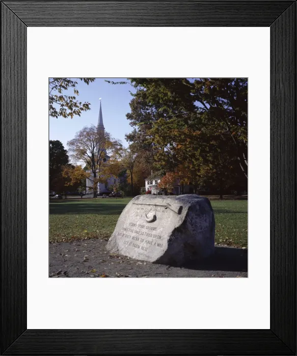 Framed Print : Memorial to the first confrontation of the American Framed Print : Memorial to the first confrontation of the American