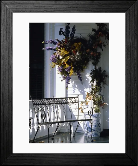 Framed Print : Seat on typical front porch Framed Print : Seat on typical front porch