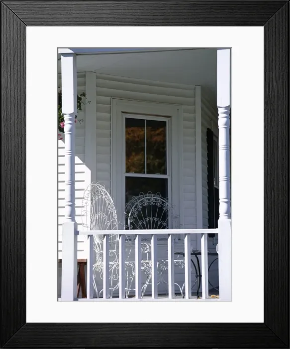 Framed Print : Typical front porch on a house Framed Print : Typical front porch on a house