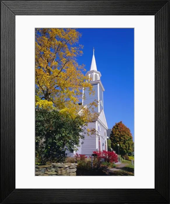 Framed Print : Church, Wiscasset Village Framed Print : Church, Wiscasset Village