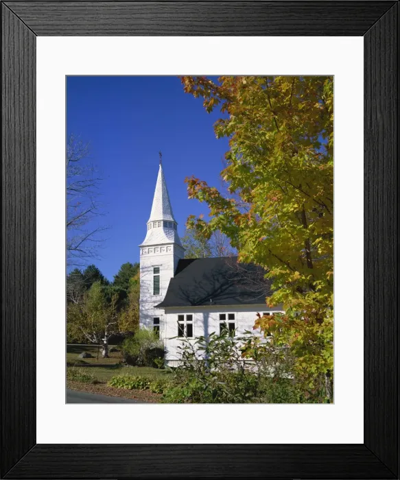 Framed Print : White wooden church, Sugar Hill Framed Print : White wooden church, Sugar Hill
