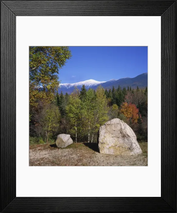 Framed Print : Large stone with plaque removed in forest during autumn Framed Print : Large stone with plaque removed in forest during autumn