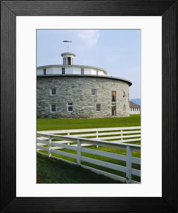 Framed Print : Round Stone Barn Framed Print : Round Stone Barn