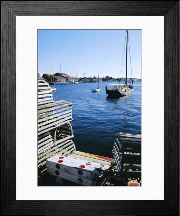 Framed Print : Lobster traps