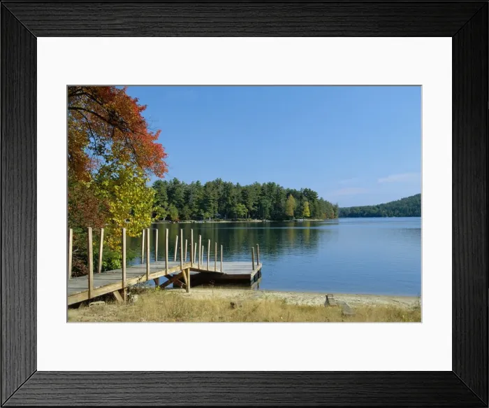 Framed Print : Jetty on Squam Lake Framed Print : Jetty on Squam Lake