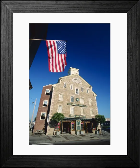 Framed Print : The Stars and Stripes flying before the Newport Bay Club and Hotel Framed Print : The Stars and Stripes flying before the Newport Bay Club and Hotel