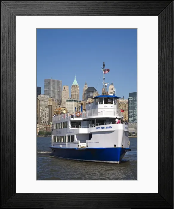 Framed Print : Ferry docking at Liberty Park Framed Print : Ferry docking at Liberty Park
