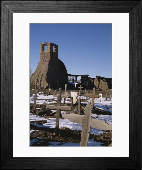 Framed Print : Snow on the ground in February in the old churchyard Framed Print : Snow on the ground in February in the old churchyard
