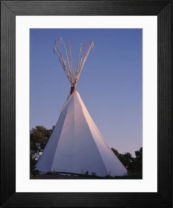 Framed Print : Storytellers teepee at sunset Framed Print : Storytellers teepee at sunset