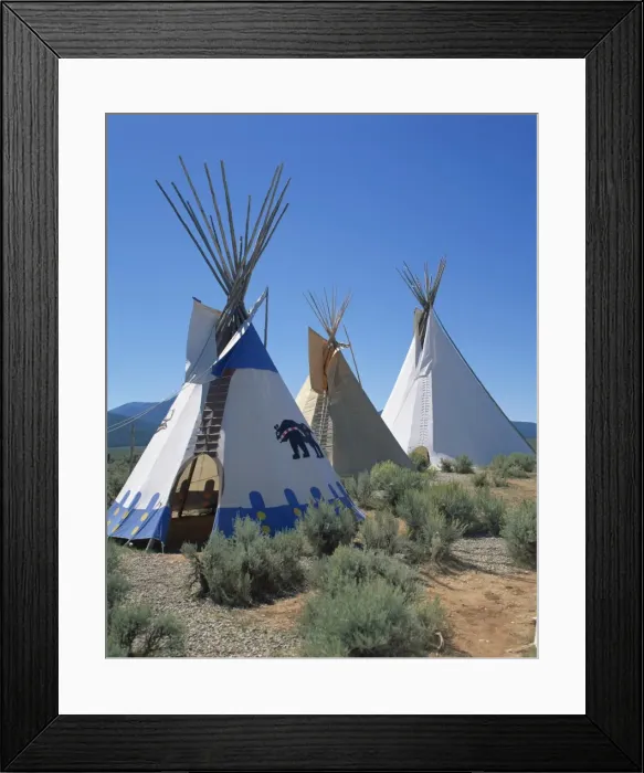 Framed Print : Indian tepees Framed Print : Indian tepees