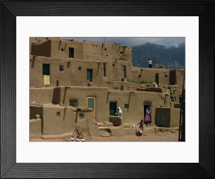 Framed Print : The adobe buildings of Taos Pueblo Framed Print : The adobe buildings of Taos Pueblo