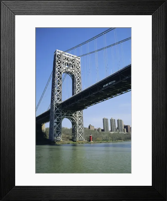 Framed Print : George Washington Bridge and Little Red Lighthouse Framed Print : George Washington Bridge and Little Red Lighthouse