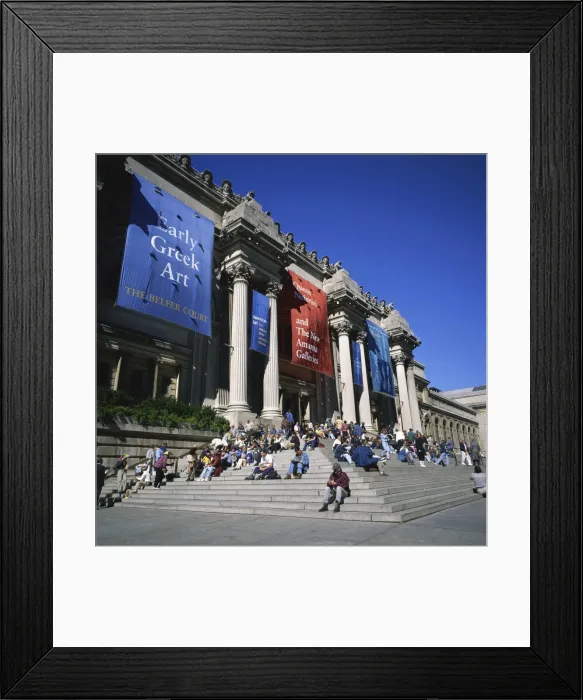 Framed Print : Tourists on the steps of Metropolitan Museum of Art Framed Print : Tourists on the steps of Metropolitan Museum of Art