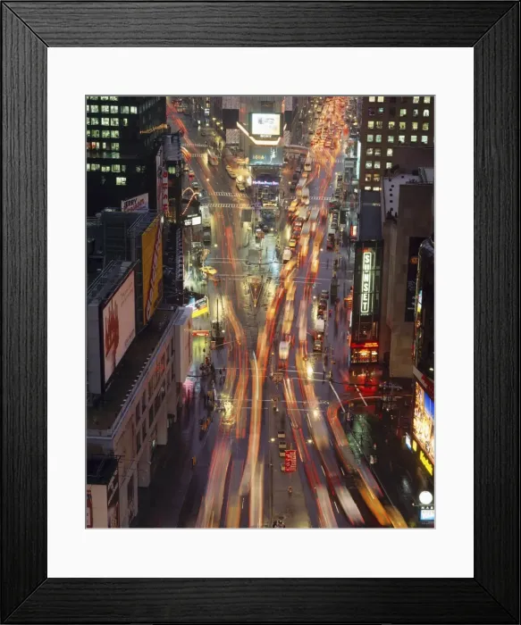 Framed Print : Night time view of lights in Times Square in New York Framed Print : Night time view of lights in Times Square in New York