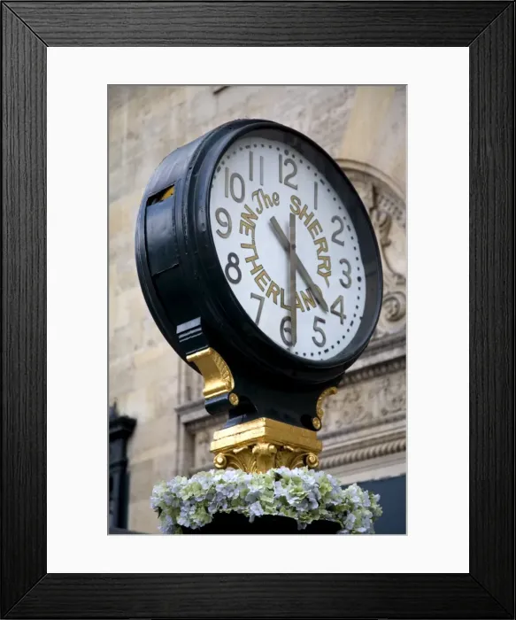 Framed Print : Clock outside the Netherland Building Framed Print : Clock outside the Netherland Building